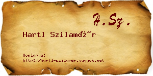 Hartl Szilamér névjegykártya